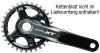 SHIMANO Kurbelarmsatz XT FCM8000 Hollow. II schwarz | ohne Kettenblätter  Zähne