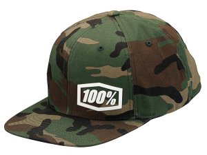 100% Machine snapback hat  unis camo black/green
