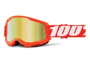 100% Strata Gen. 2 goggle anti fog mirror lens  unis orange