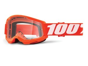 100% Strata Youth Gen. 2 goggle anti fog clear lens  unis orange
