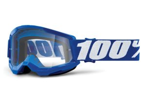 100% Strata Youth Gen. 2 goggle anti fog clear lens  unis blue