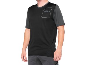 100% Ridecamp Short Sleeve Jersey   M Black/Charcoal