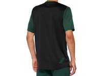 100% Ridecamp Short Sleeve Jersey   M Black/Forest Green